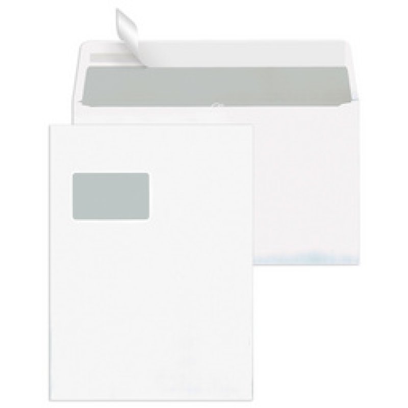 MAILmedia Faltenumschläge mit Haftklebestreifen C4, weiß