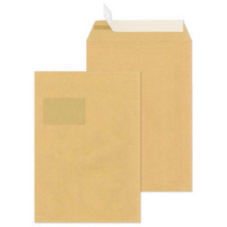 MAILmedia Versandtasche C4 haftklebend, mit Fenster, weiß