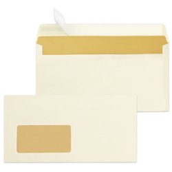 MAILmedia Briefumschlag chamois, DIN lang, mit Fenster