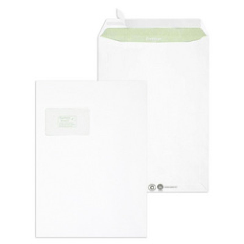 MAILmedia Versandtasche Envirelope, C4, mit Fenster, weiß