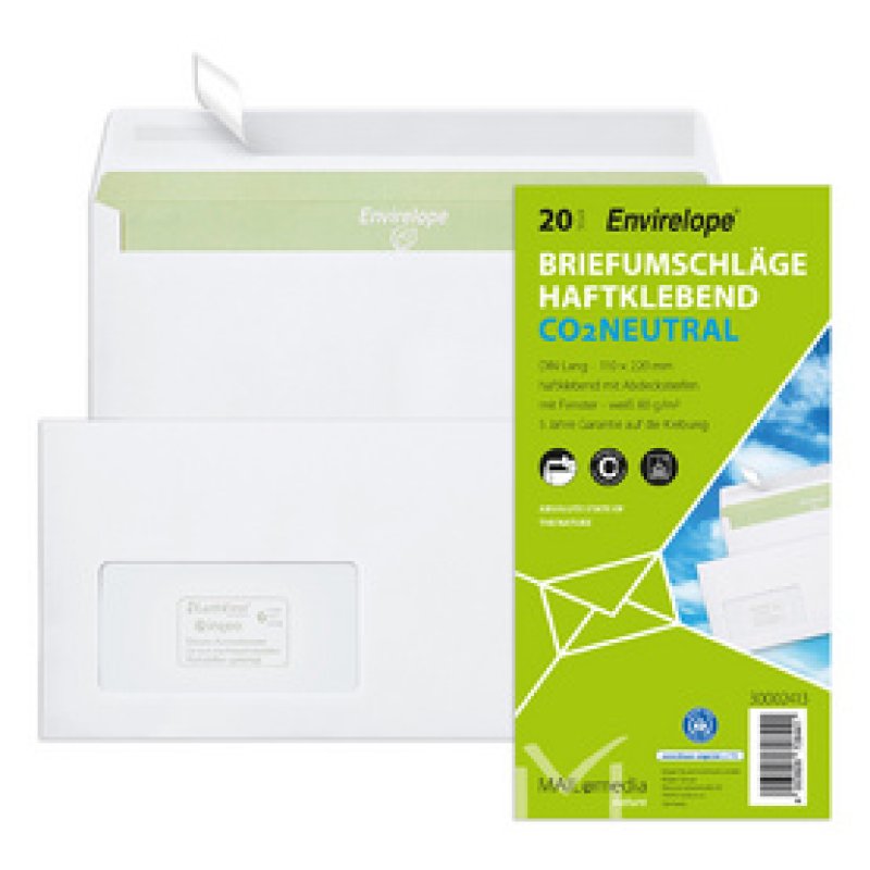 MAILmedia Briefumschlag Envirelope, DIN lang, weiß