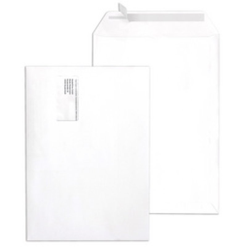 MAILmedia Adressfeld-Versandtasche B4, mit Fenster, weiß