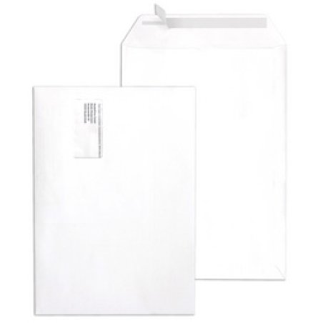 MAILmedia Adressfeld-Versandtasche B4, mit Fenster, weiß