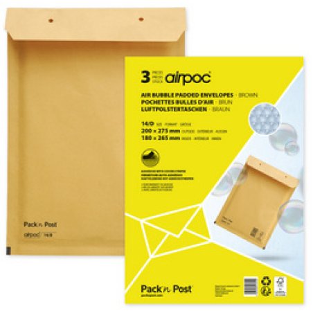 MAILmedia Pochettes d'expédition matelassées, typ C13, brun