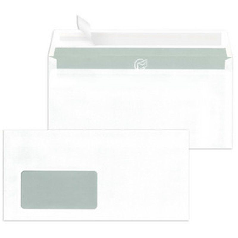 MAILmedia Briefumschläge C5, haftklebend, mit Fenster, weiß