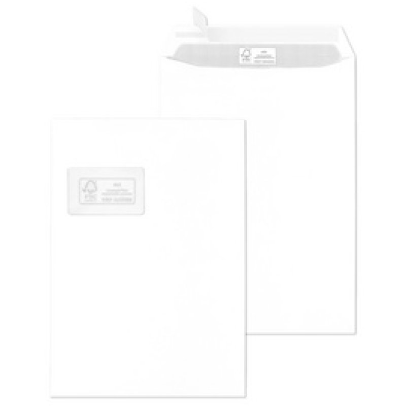 MAILmedia Versandtasche, DIN C4, mit Fenster, weiß
