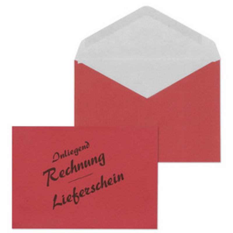 MAILmedia Briefumschlag C6 "Lieferschein/Rechnung", rot