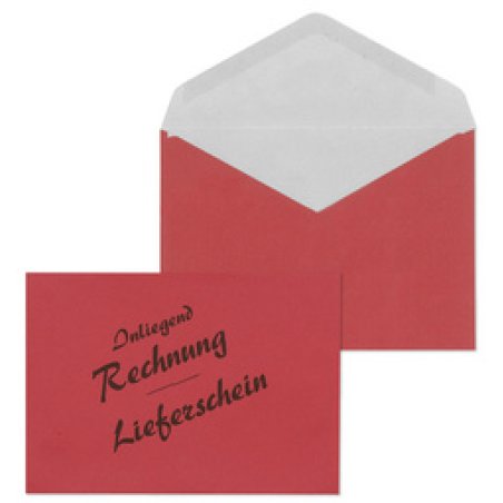 MAILmedia Briefumschlag C6 "Lieferschein/Rechnung", rot