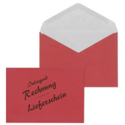 MAILmedia Briefumschlag DL "Lieferschein/Rechnung", rot