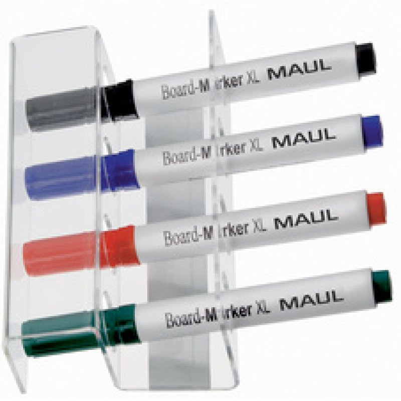 MAUL Porte-marqueur en acrylique pour 4 stylos, transparent