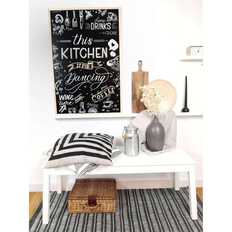 MAUL Tableau avec cadre en bois, (L)900 x (H)600 mm, noir