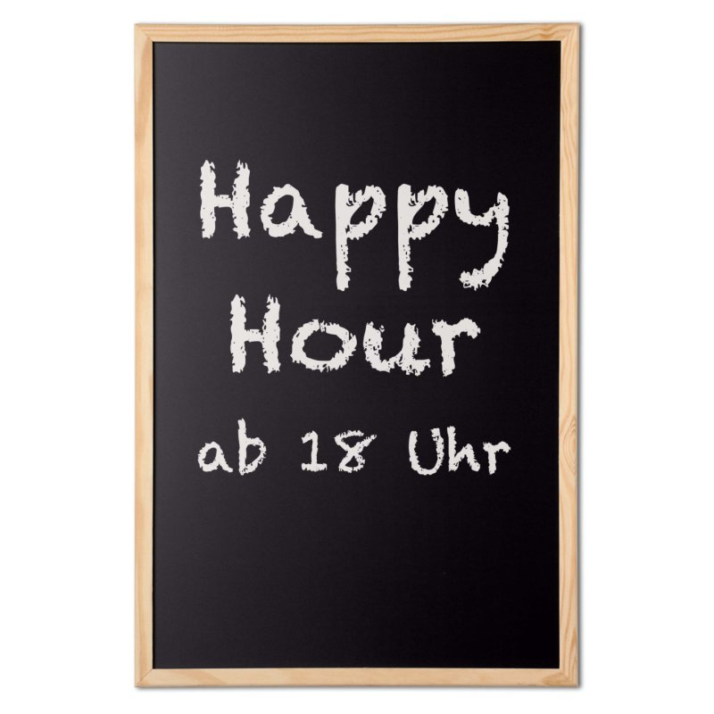 MAUL Tableau avec cadre en bois, (L)900 x (H)600 mm, noir