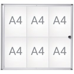 MAUL Vitrine d'affichage MAULextraslim, 1 x A4, aluminium