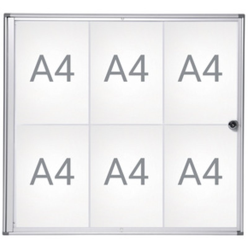 MAUL Vitrine d'affichage MAULextraslim, 4 x A4, aluminium
