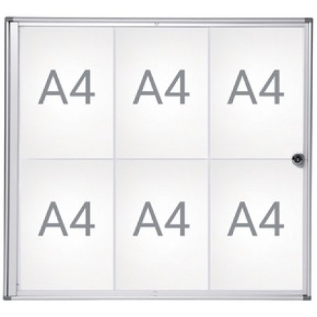 MAUL Vitrine d'affichage MAULextraslim, 4 x A4, aluminium