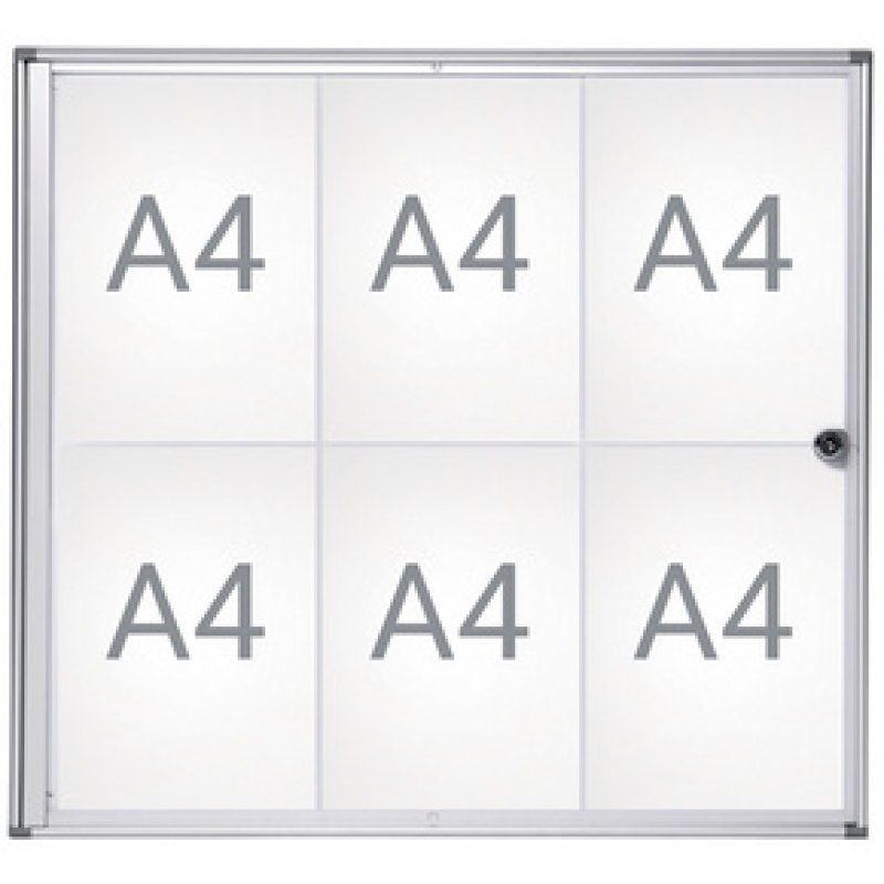MAUL Vitrine d'affichage MAULextraslim, 8 x A4, aluminium