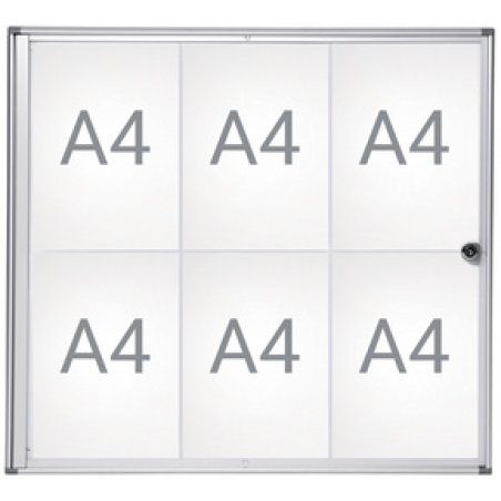 MAUL Vitrine d'affichage MAULextraslim, 8 x A4, aluminium