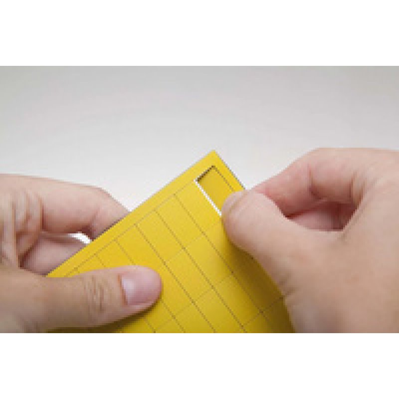 MAUL Symbole magnétique rectangle, 20 x 10 mm, jaune