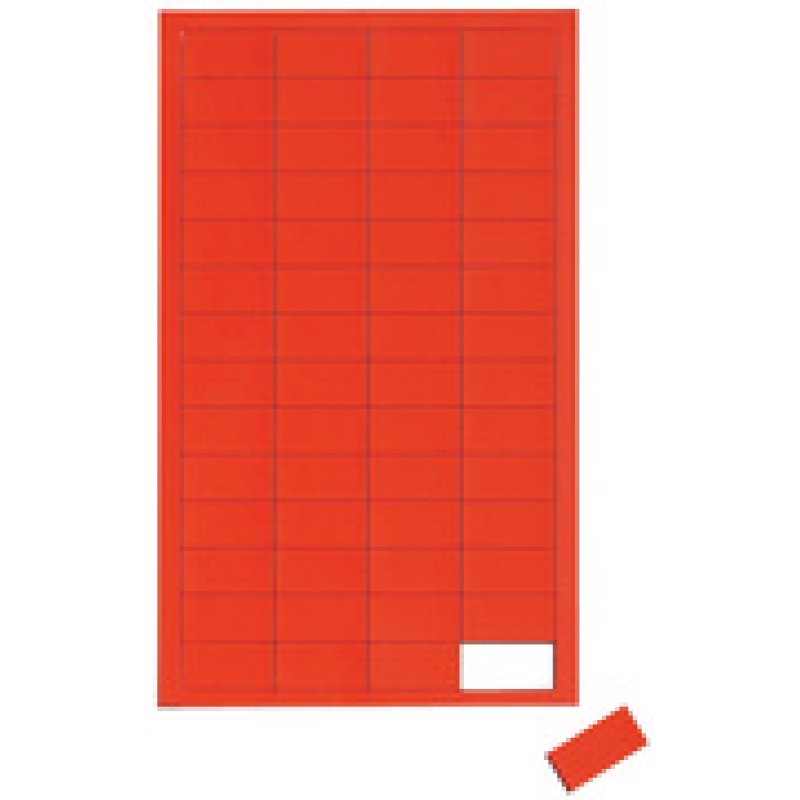 MAUL Symbole magnétique rectangle, 20 x 10 mm, rouge