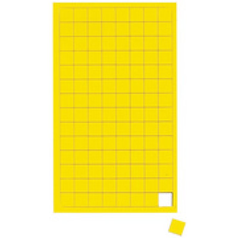 MAUL Symbole magnétique carré, 10 x 10 mm, jaune