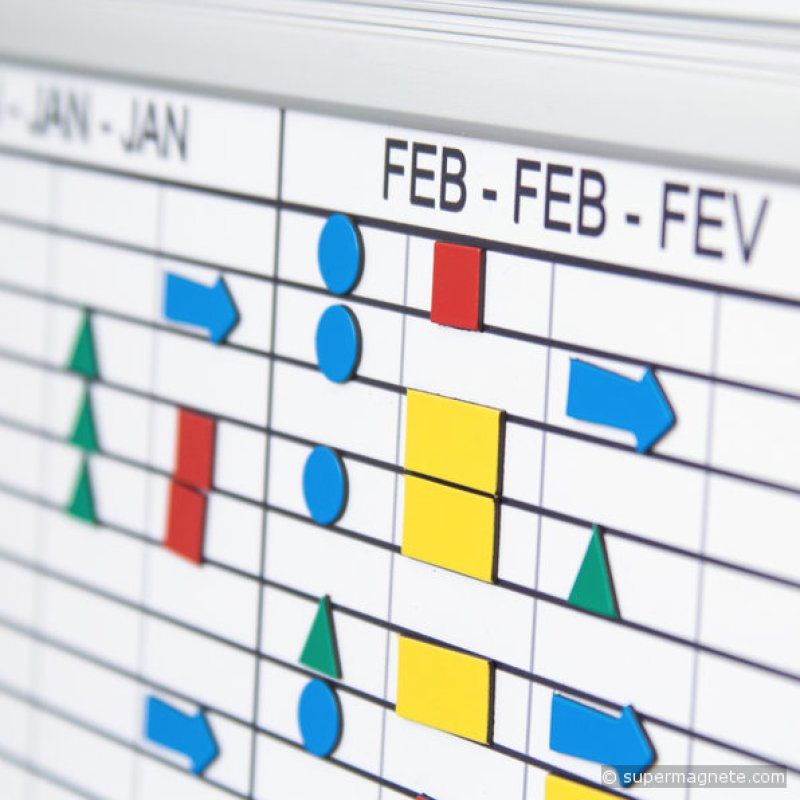 MAUL Symbole magnétique flèche, 20 x 10 mm, bleu