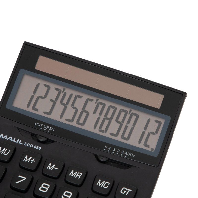 MAUL Calculatrice de bureau ECO 850, 12 chiffres, noir