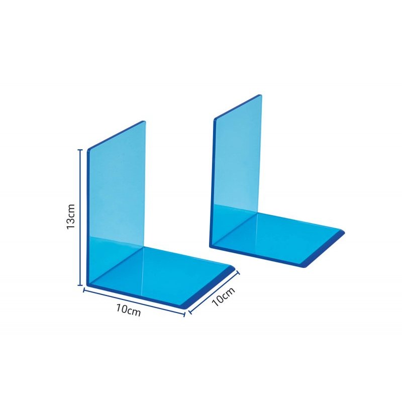 MAUL Serre-livres FLUO, en acrylique, bleu translucide