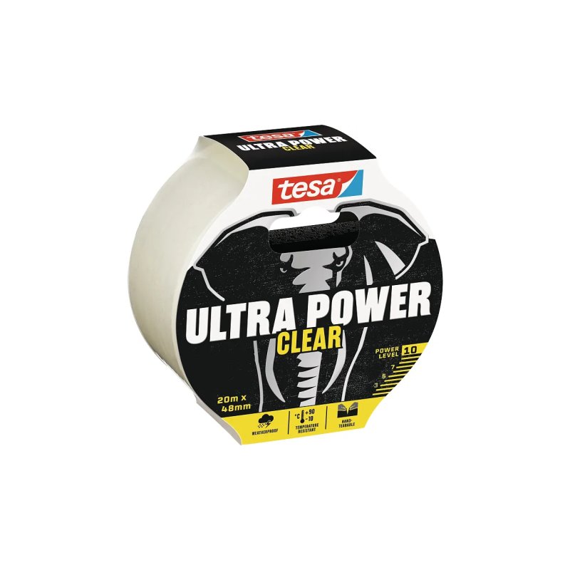 tesa Ruban de réparation ULTRA POWER CLEAR, 48 mm x 20,0 m