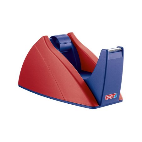 tesa Dévidoir de bureau Easy Cut, non équipé, rouge / bleu