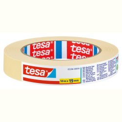 tesa ecoLogo Ruban de masquage crêpé Universal, 19 mm x 50 m