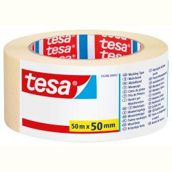 tesa ecoLogo Ruban de masquage crêpé Universal, 50 mm x 50 m