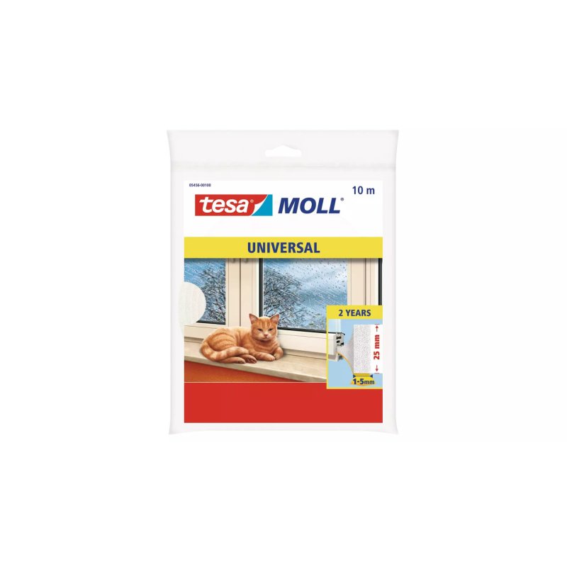tesa Moll UNIVERSAL Calfeutrage mousse, 9 mm x 10 m, blanc