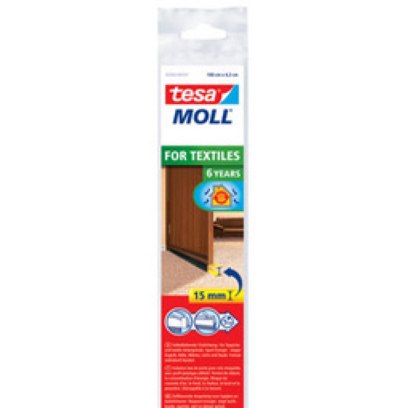 tesa Moll STANDARD Isolation bas de porte, blanc,43 mm x 1 m