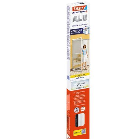 tesa Moustiquaire ALU COMFORT portes, 1,00 m x 2,20 m, blanc