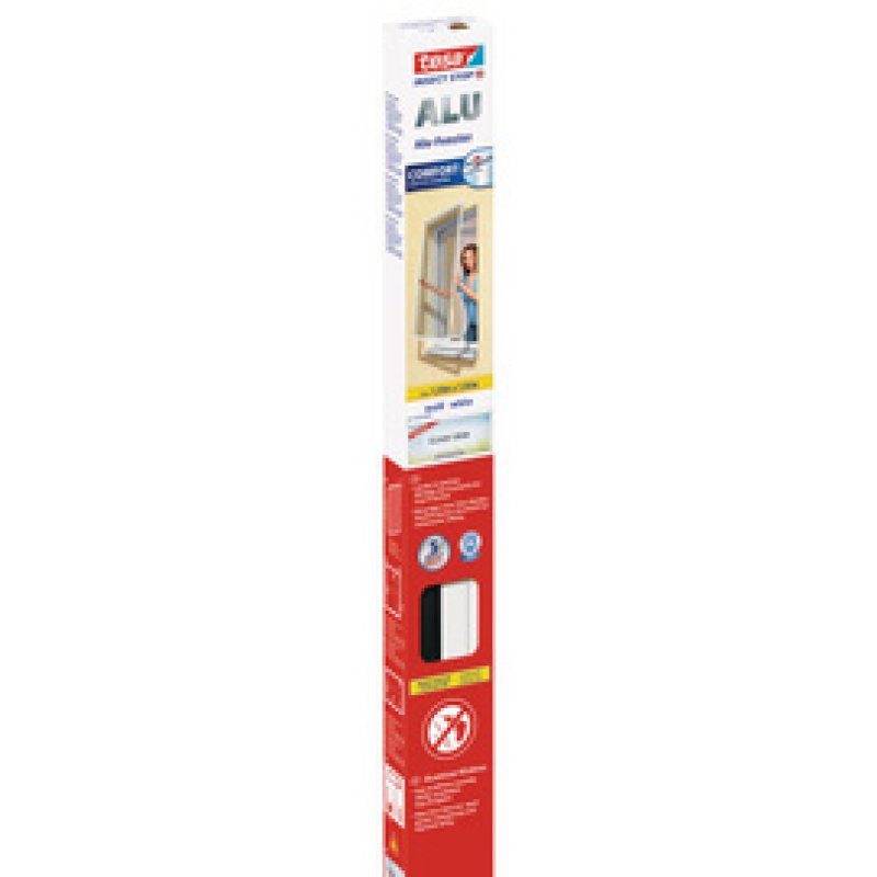 tesa Grille anti-mouche ALU COMFORT fenêtre, 1,20 m x 1,50 m