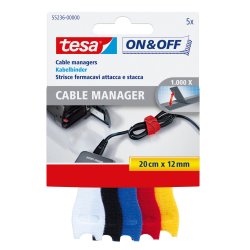 TESA On & Off cable tie Black, Blue, Red, White, Yellow 5 pc(s)