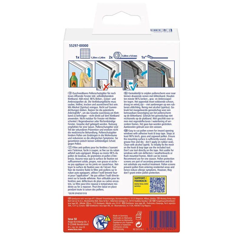 TESA 55297-00000-00 moustiquaire pour fenêtre Polyester