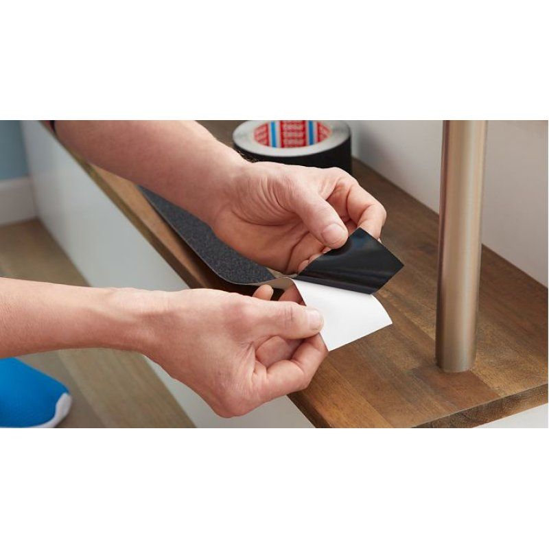 TESA 55587-02 Bande anti-dérapante pour baignoire Noir