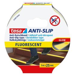 tesa Ruban adhésif anti-dérapant, 25 x 5,0 m, fluorescent