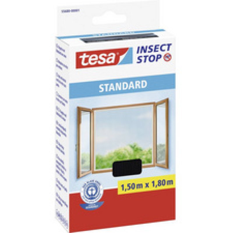 tesa Moustiquaire STANDARD fenêtre, 1,50 m x 1,30 m