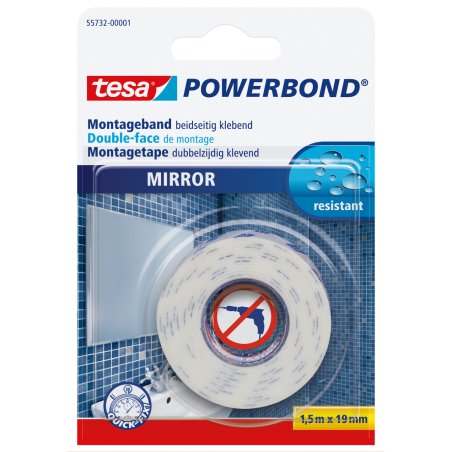 tesa Adhésif double face de montage Powerbond pour miroir
