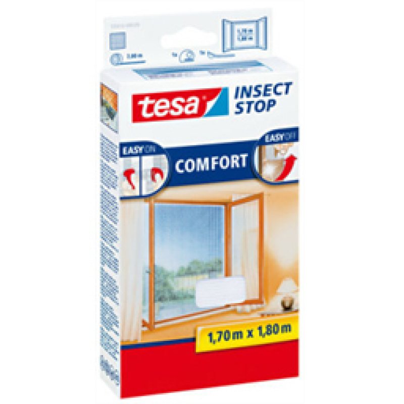 tesa Moustiquaire COMFORT pour fenêtre, 1,70 m x 1,80 m