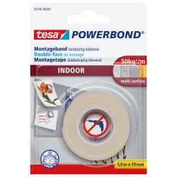 TESA Powerbond INDOOR 1,5 m Adhésif double-face