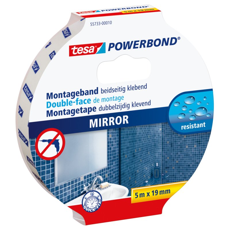 tesa Adhésif double face de montage Powerbond pour miroir