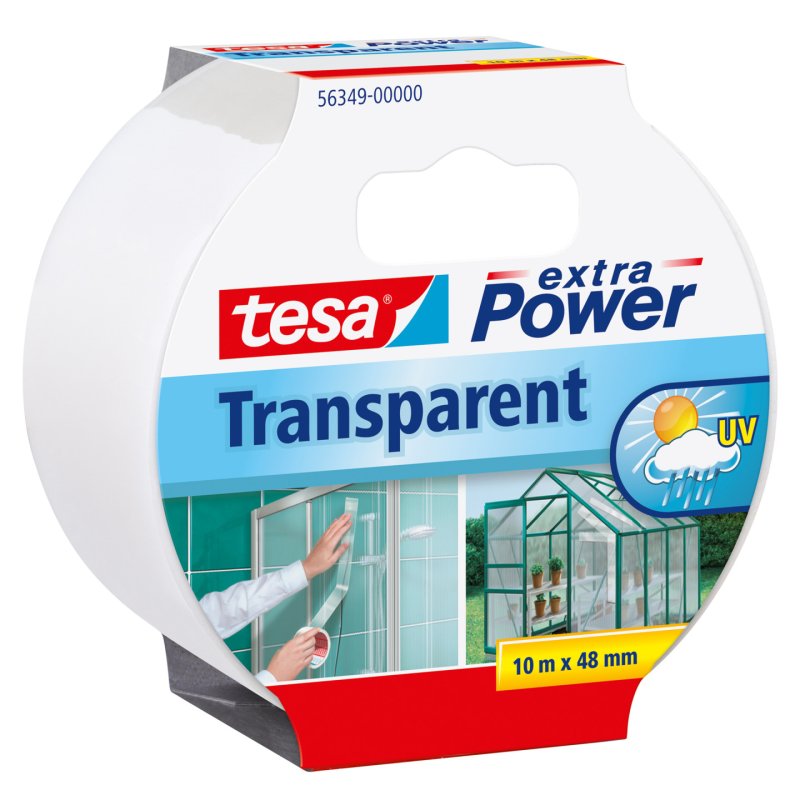 tesa Ruban toilé extra Power, 48 mm x 10 m, transparent