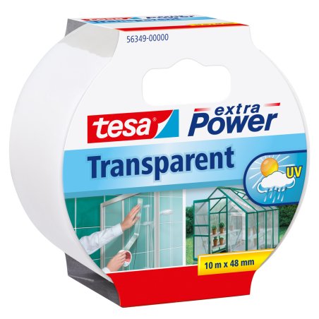 tesa Ruban toilé extra Power, 48 mm x 10 m, transparent