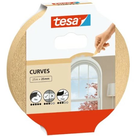 TESA 56533-00001-02 masking tape 25 m Painters masking tape Suitable for indoor use Brown