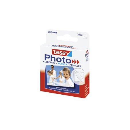 tesa Photo Pastilles adhésives pour photos, blanc, fixation