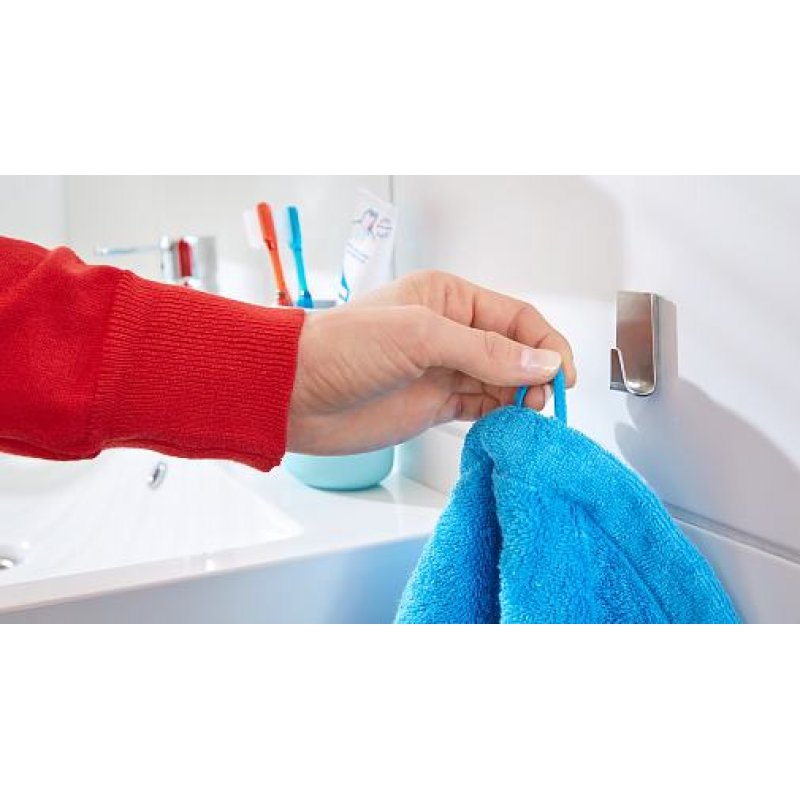 TESA 57066-00000 home storage hook Indoor Towel hook Metallic 2 pc(s)