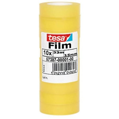 tesa Film Ruban adhésif standard, 15 mm x 33 m, transparent
